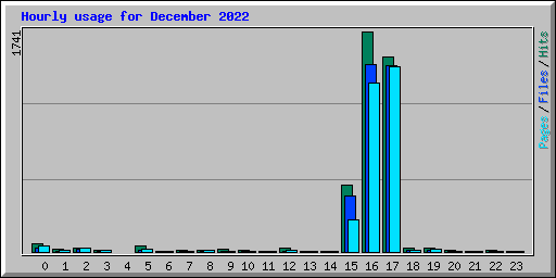 Hourly usage for December 2022