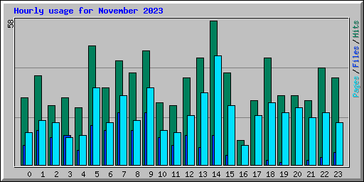 Hourly usage for November 2023