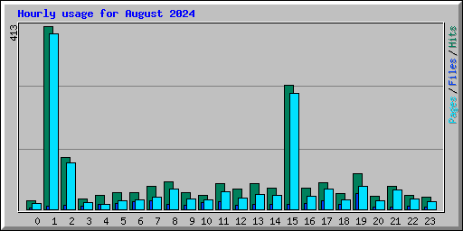 Hourly usage for August 2024