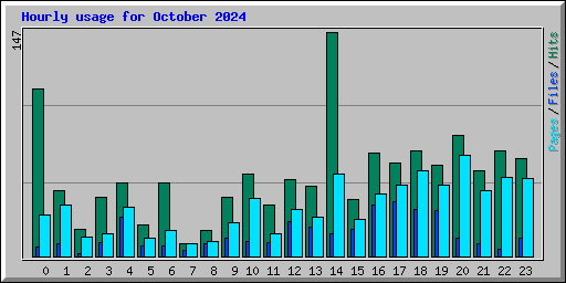 Hourly usage for October 2024