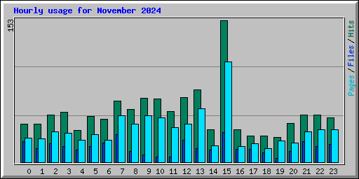Hourly usage for November 2024