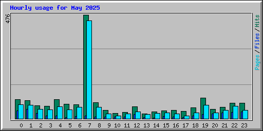 Hourly usage for May 2025