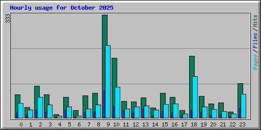 Hourly usage for October 2025