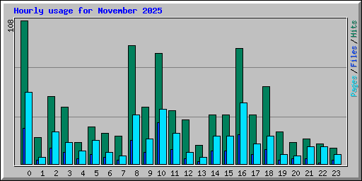Hourly usage for November 2025