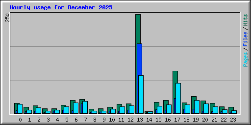 Hourly usage for December 2025