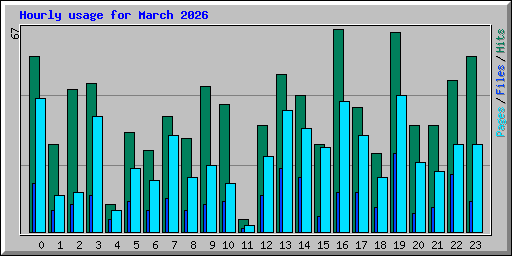 Hourly usage for March 2026